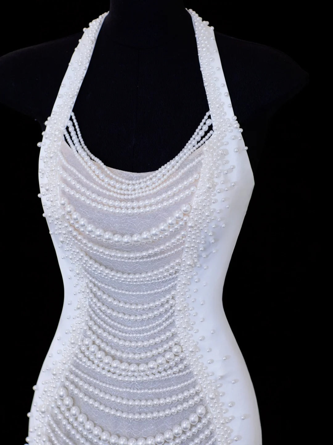 Timeless Wedding Gowns Dresses Romantic Mermaid Halter Pearls for Bride With Beadings White Petite/Plus Size Bridal Gown For Women SA110