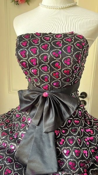Modest Sweet 16 Dress Long Strapless Black Tulle With Bow-knot Ball Gown Sweet Sixteen Party Birthday Dresses RC0481