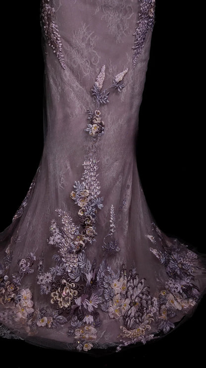 Lilac Prom Dress Inspo Mermaid Sweetheart With Appliques Modest Long Formal Party Gown RB9912