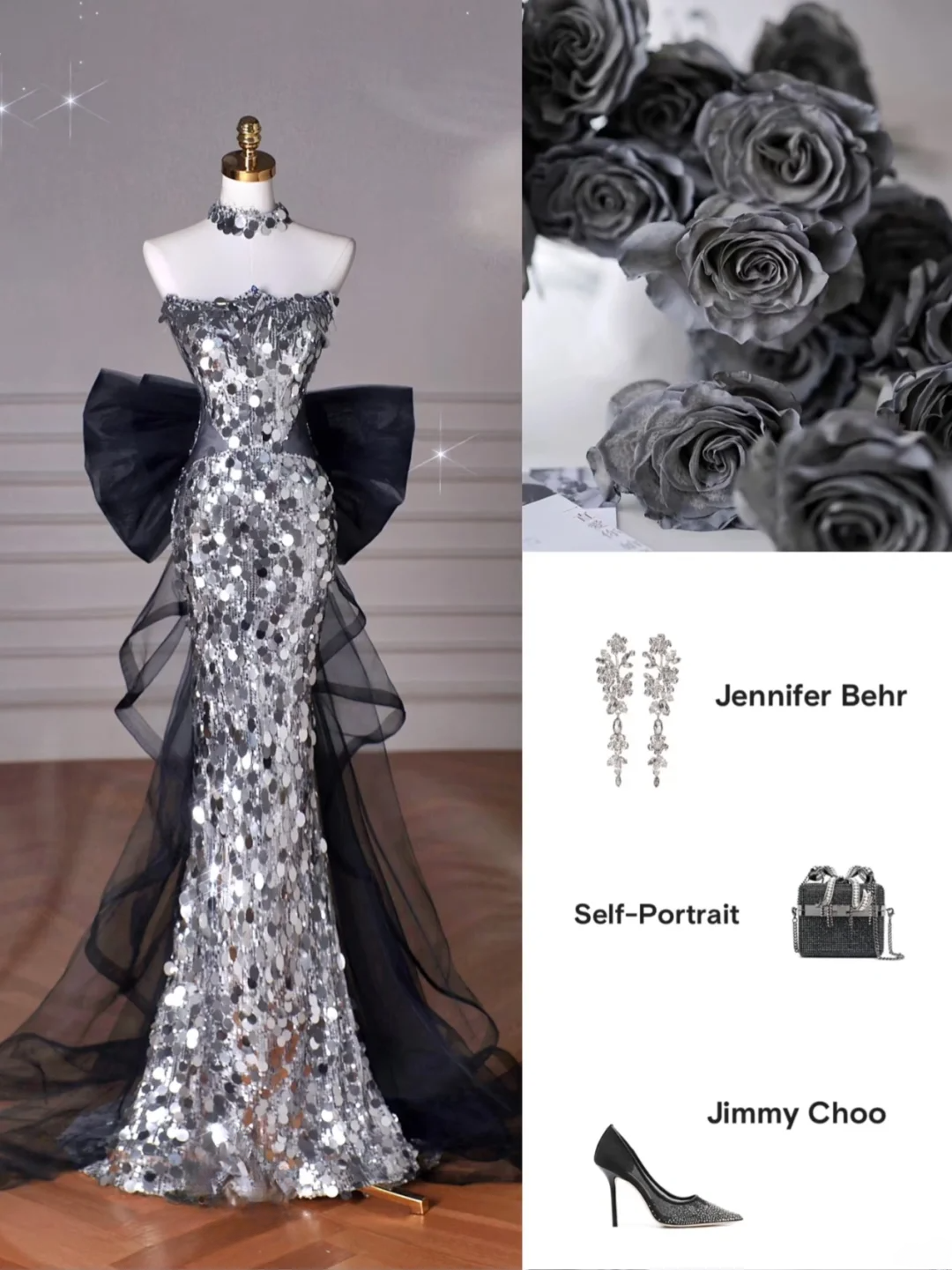 Shinning Mermaid Strapless Sequin Silver Prom Dresses Formal Dress 18th Birthday Outfits Prom Gown RB1780