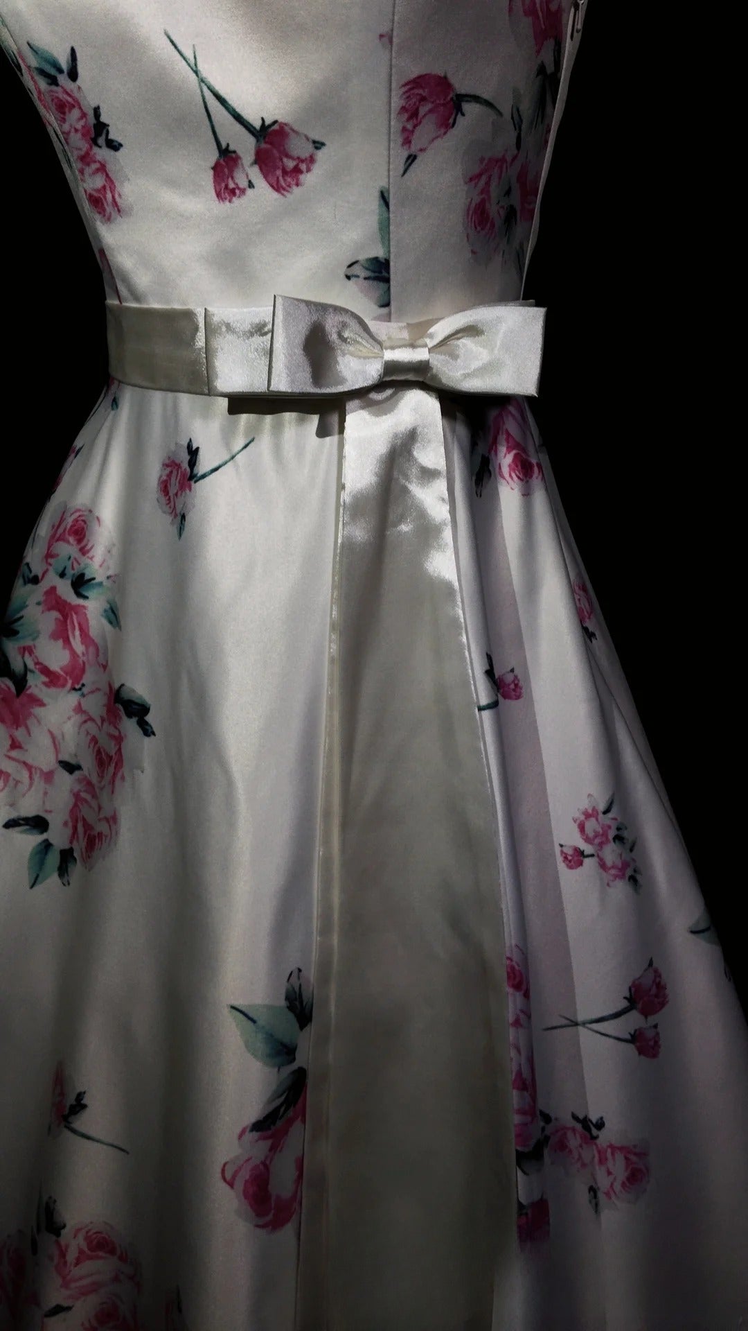 White Prom Dress A Line Strapless Satin Floor Length Modest Formal Party Gown RB9920