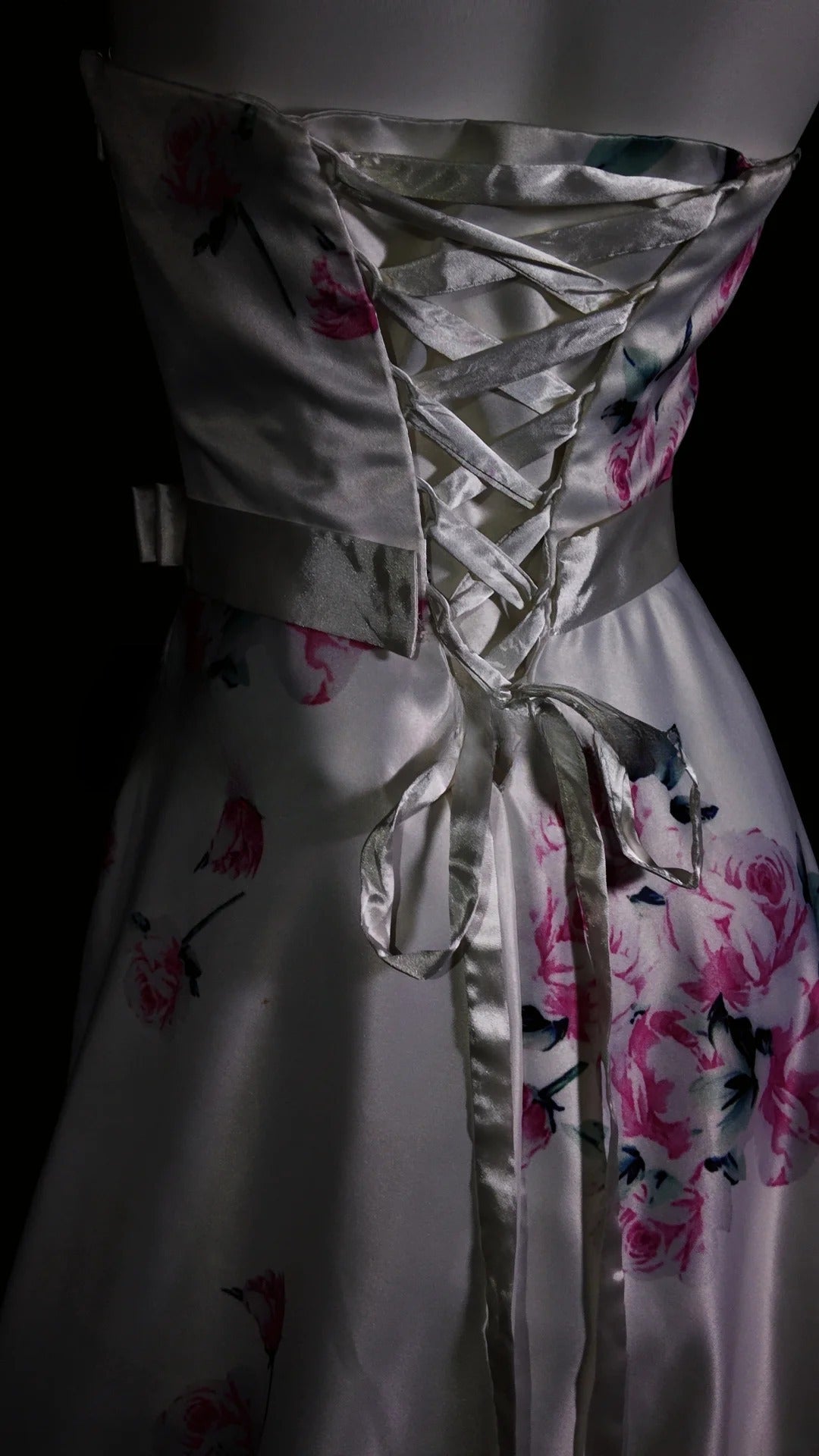 White Prom Dress A Line Strapless Satin Floor Length Modest Formal Party Gown RB9920