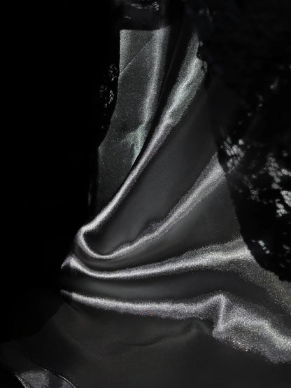 Black Prom Dress Mermaid One Shoulder Lace Floor Length Formal Party Gown RB9922