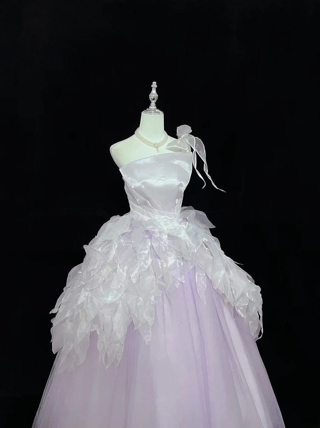 Princess Ball Gown One Shoulder Lilac With Tiered Layers Quince Dress Voluminous Sweet 16 Sweet Sixteen Outfits Vestido de 15 RB7497