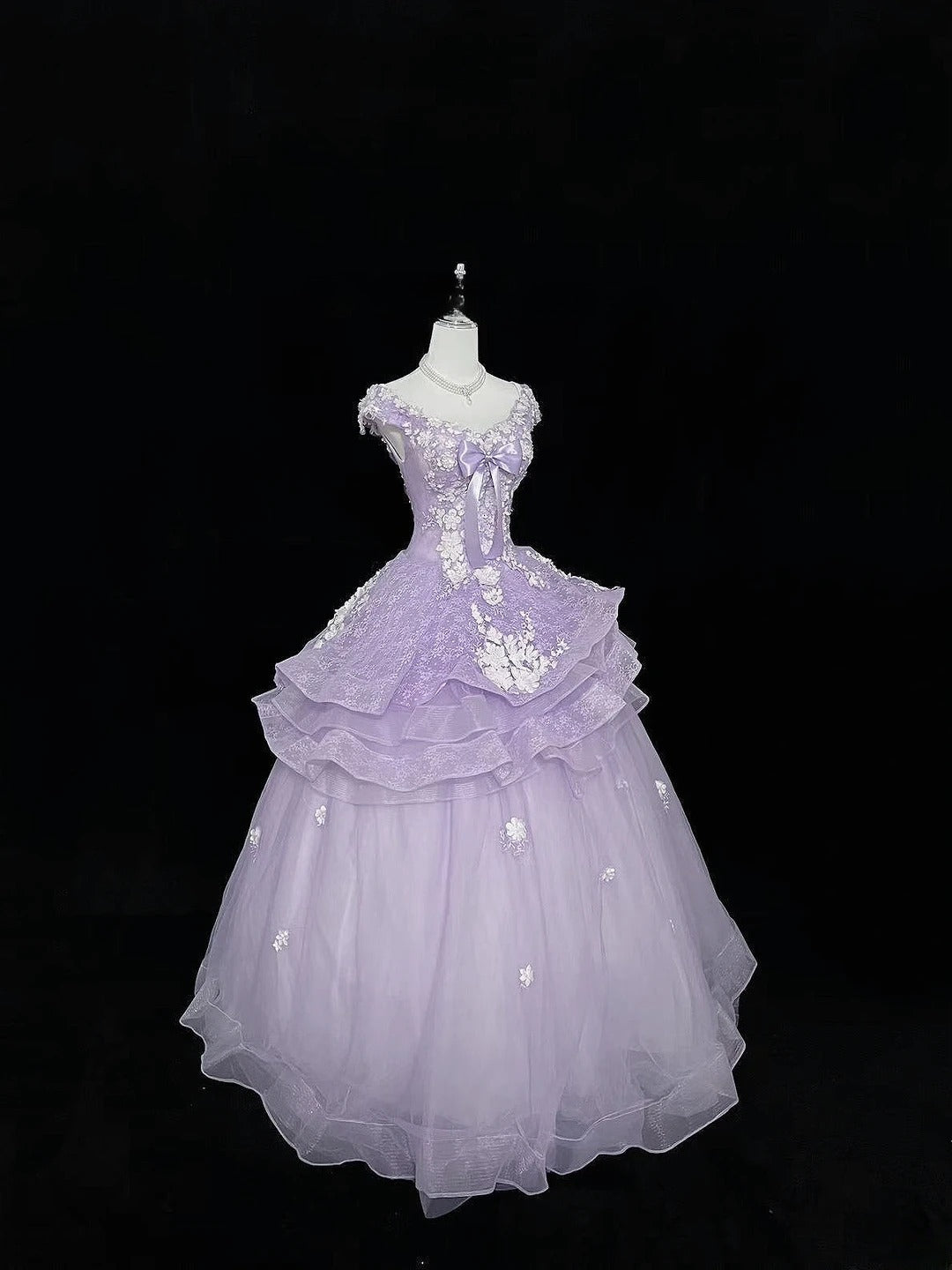 Sweet Ball Gown Off The Shoulder Lilac Tulle With Lace Quince Dress Voluminous Ideas Sweet 16 Quinceanera Dresses Vestido de 15 RB7502