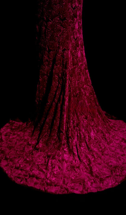 Velvet Prom Dress Mermaid V Neck Backless Appliques Lace Floor Length Formal Party Gown RB9930