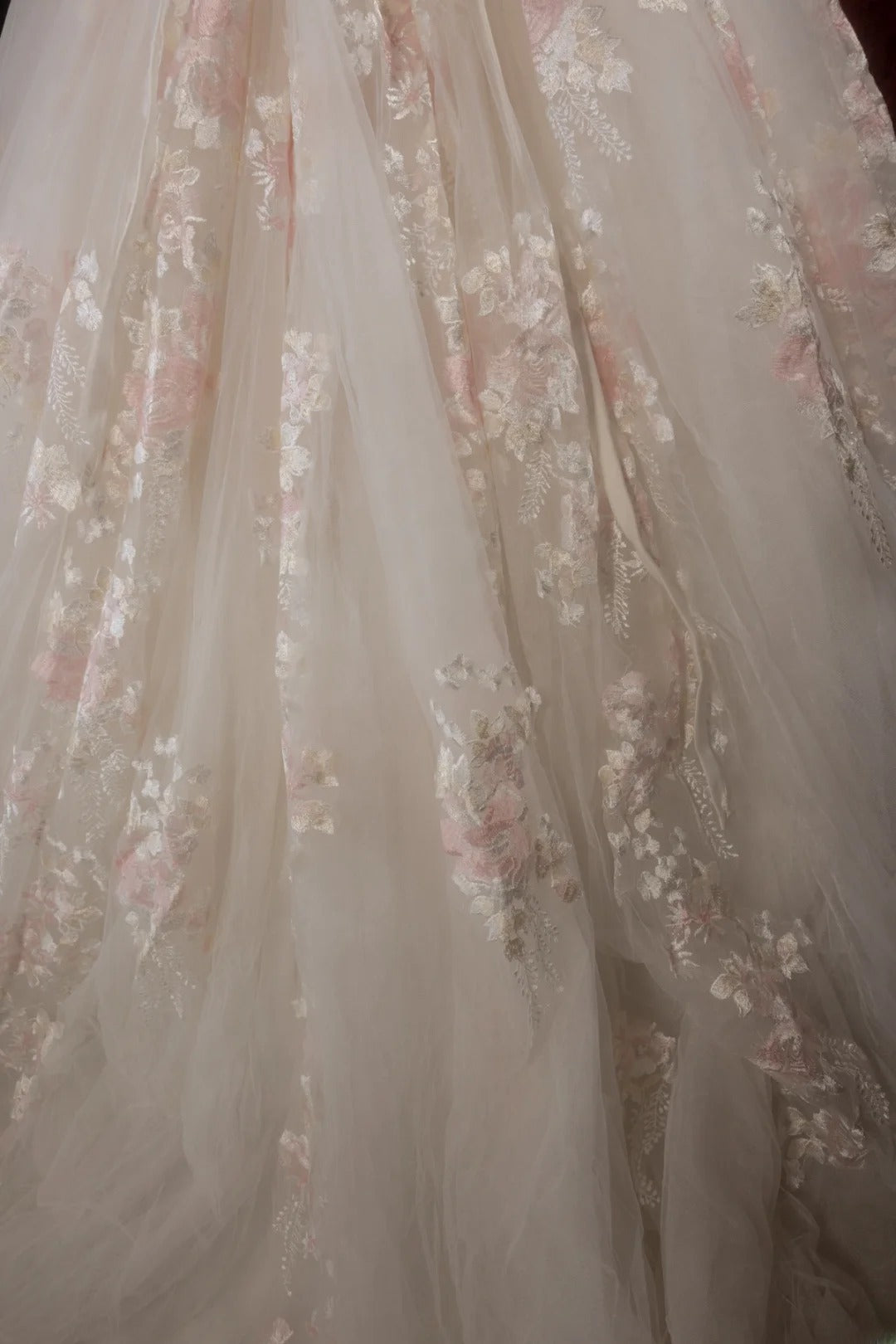 Sweety Ball Gown Scoop Ivory With Pink Tulle Long Appliques Lace Quince Dress inspo Party Gowns Sweet 16 Outfits RB8276