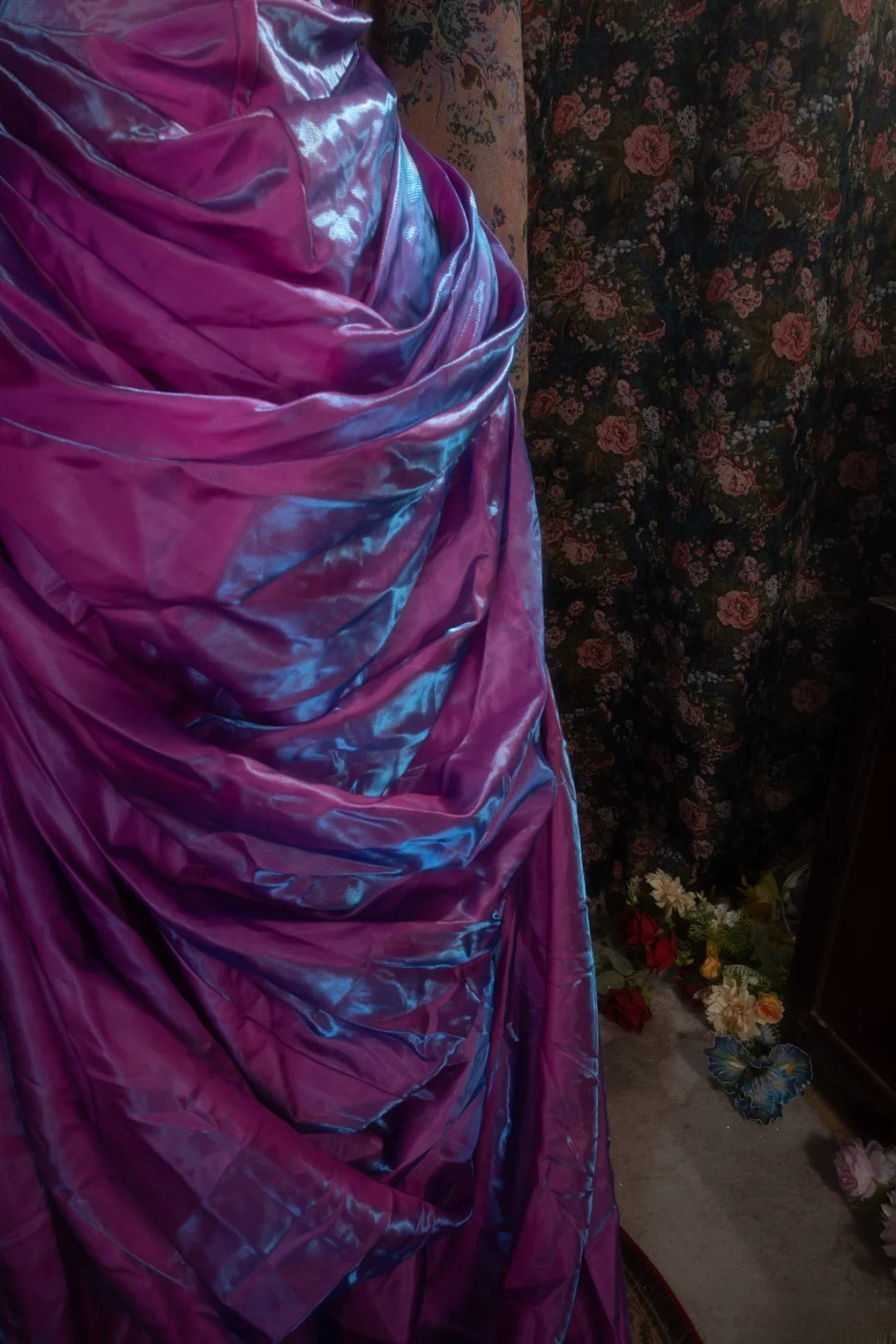 Vintage Ball Gown Strapless Purple Organza With Tiered Beading Long Prom Dresses Formal Outfits Evening Night Gown RB8141