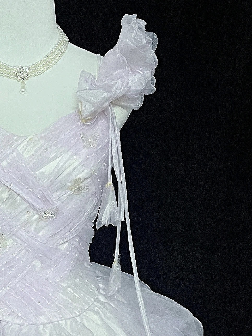 Modest Ball Gown One Shoulder Lilac With Tiered Layers Long Quince Dress Voluminous Sweet 16 Sweet Sixteen Outfits Vestido de 15 RB7514