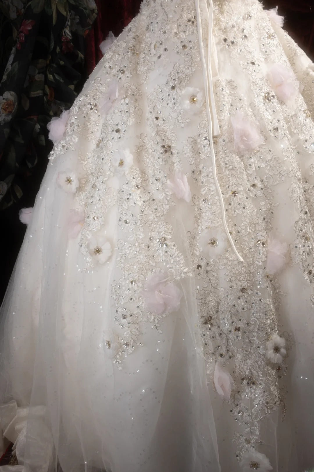 Dreamy Princess Ball Gown Formal Events Off The Shoulder White With Flowers Quince Dress Quinceanera Dresses Birthday Outfits RB8282