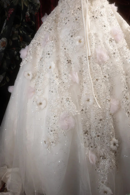 Dreamy Princess Ball Gown Formal Events Off The Shoulder White With Flowers Quince Dress Quinceanera Dresses Birthday Outfits RB8282