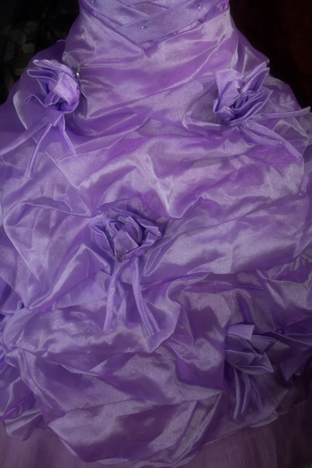 Sweety Ball Gown Square With Satin Long Beading Tiered Flowers Grape Quince Dress inspo Party Gowns Sweet 16 Outfits RB8283