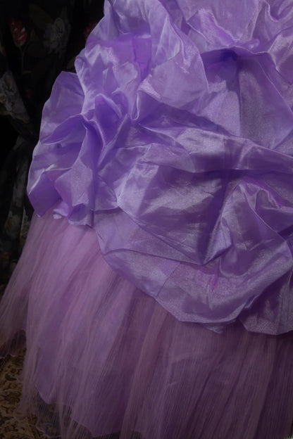 Sweety Ball Gown Square With Satin Long Beading Tiered Flowers Grape Quince Dress inspo Party Gowns Sweet 16 Outfits RB8283