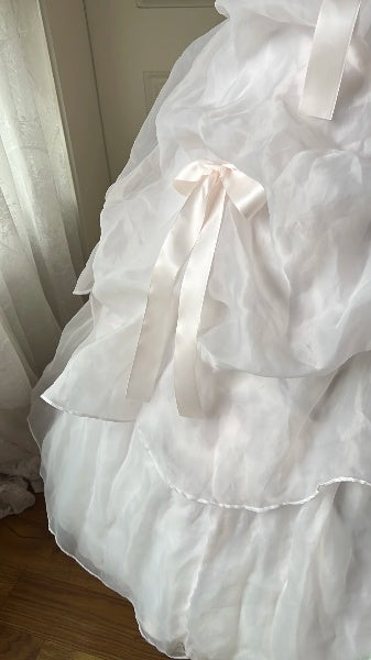 Modest Sweet 16 Dress Long Strapless Light Pink With Ruffled Ball Gown Sweet Sixteen Party Birthday Dresses RC0513