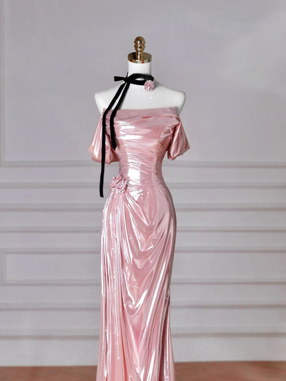 Sexy Mermaid Off The Shoulder Pink Sequin Prom Dress Inspiration Long Party Formal Prom Dresses AU193