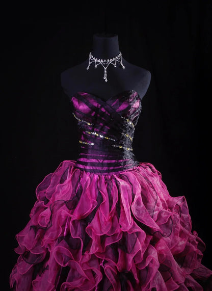 Ball Gowns Prom Dress Aesthetic Sweetheart Hot Pink 1950s Style Impress Long Prom Dresses Party Formal Gowns AS156