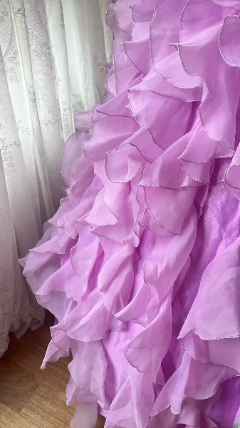 Sweet 15 Quinceanera Dress Ball Gown Strapless Lilac With Tiered Layers Long 15th Birthday Gown RC0521