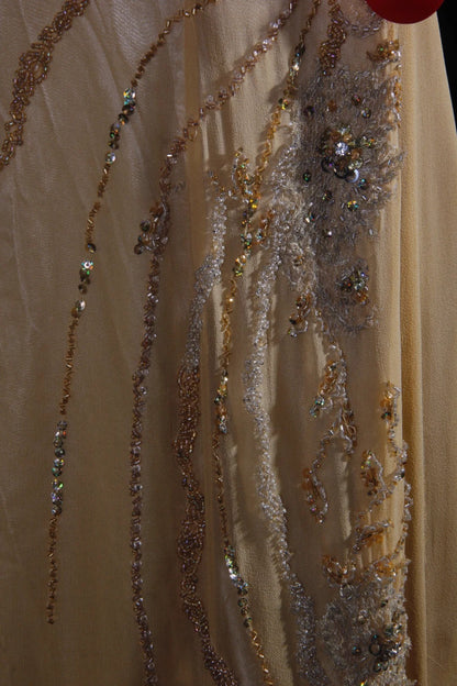 Sparkly Prom Dresses Aesthetic Mermaid Halter Champagne With Beads Inspo Impress Long Party Formal Gown For Senior Teens High Schools AS159