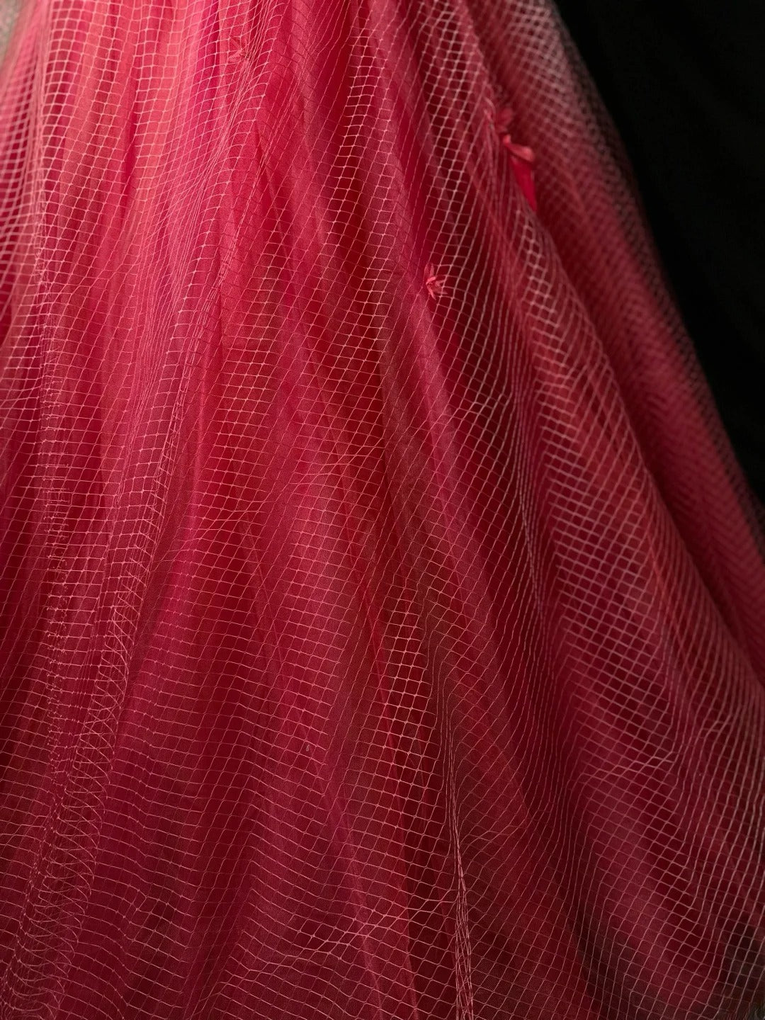 Vintage Prom Dresses Ball Gown Strapless Red Tulle With Flowers Long Party Gown Formal Outfits RB5969
