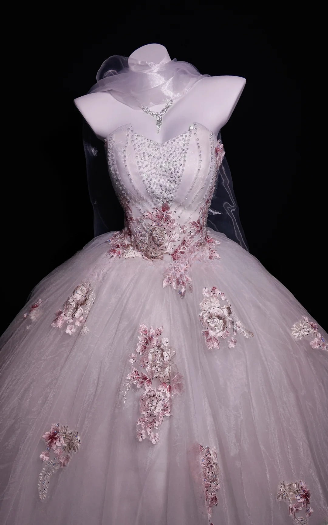 Sweet 16 Dress Sweetheart Tulle Pink Appliques Sleeveless Ball Gown With Beading Sweet Sixteen Dress RB9953