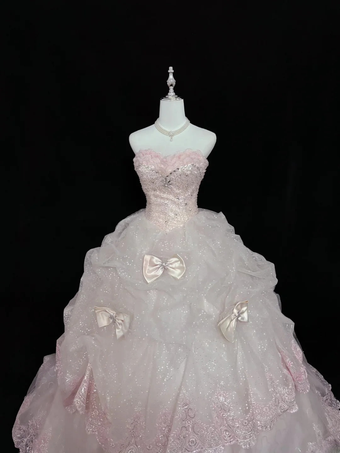 Cute Ball Gown Sweetheart Pink With Appliqued Long Quince Dress Voluminous Sweet 16 Sweet Sixteen Outfits Vestido de 15 RB7541