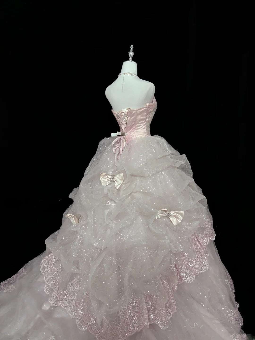 Cute Ball Gown Sweetheart Pink With Appliqued Long Quince Dress Voluminous Sweet 16 Sweet Sixteen Outfits Vestido de 15 RB7541
