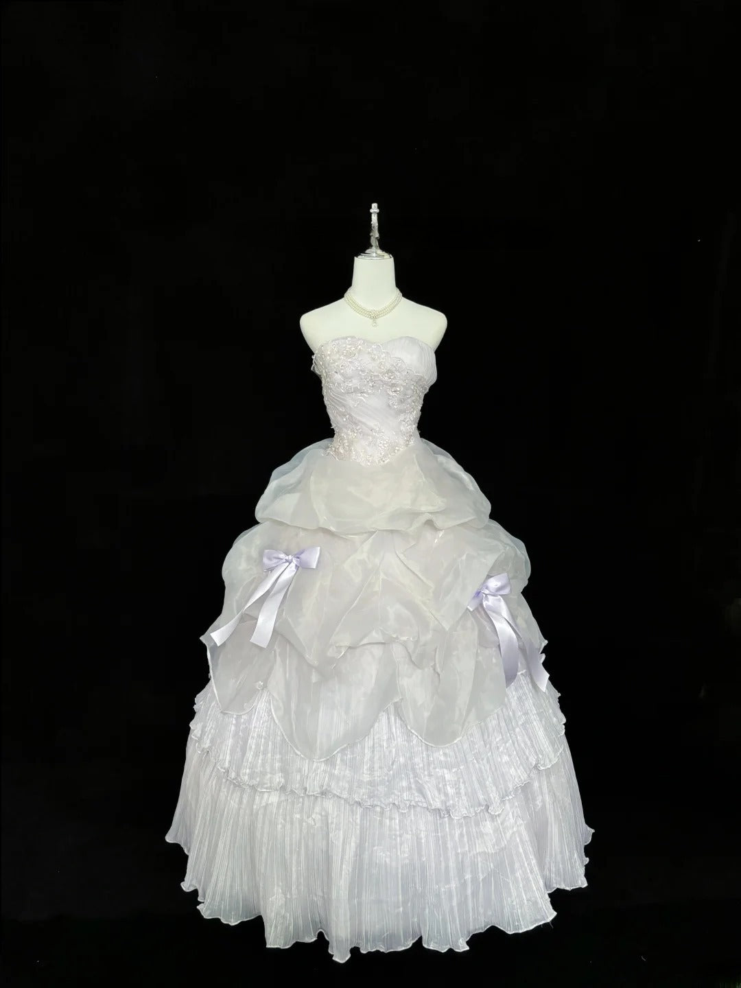 Cute Ball Gown Sweetheart Lilac With Appliqued Long Quince Dress Voluminous Sweet 16 Sweet Sixteen Outfits Vestido de 15 RB7542