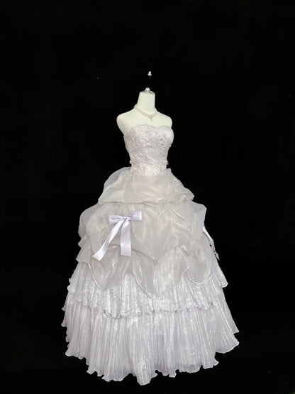 Cute Ball Gown Sweetheart Lilac With Appliqued Long Quince Dress Voluminous Sweet 16 Sweet Sixteen Outfits Vestido de 15 RB7542