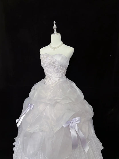 Cute Ball Gown Sweetheart Lilac With Appliqued Long Quince Dress Voluminous Sweet 16 Sweet Sixteen Outfits Vestido de 15 RB7542