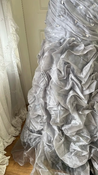 Prom Dress Mermaid Sweetheart Grey With Beading Long Formal Party Gown For Senior Women RC0530