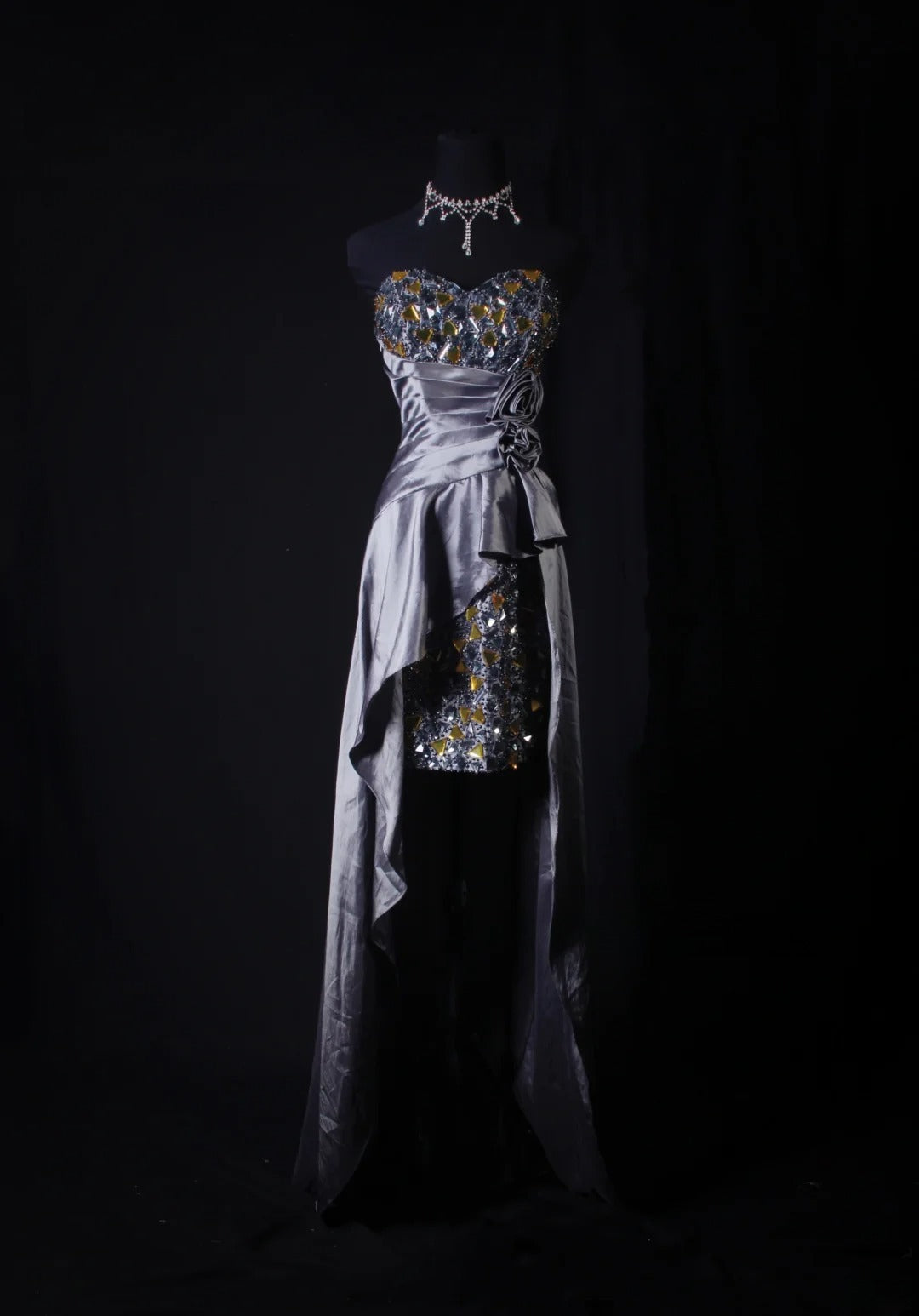 Sparkly Prom Dresses Aesthetic Sheath Strapless Gray With Beads Inspo Party Semi Formal Gown For Senior Teens High Schools AS168