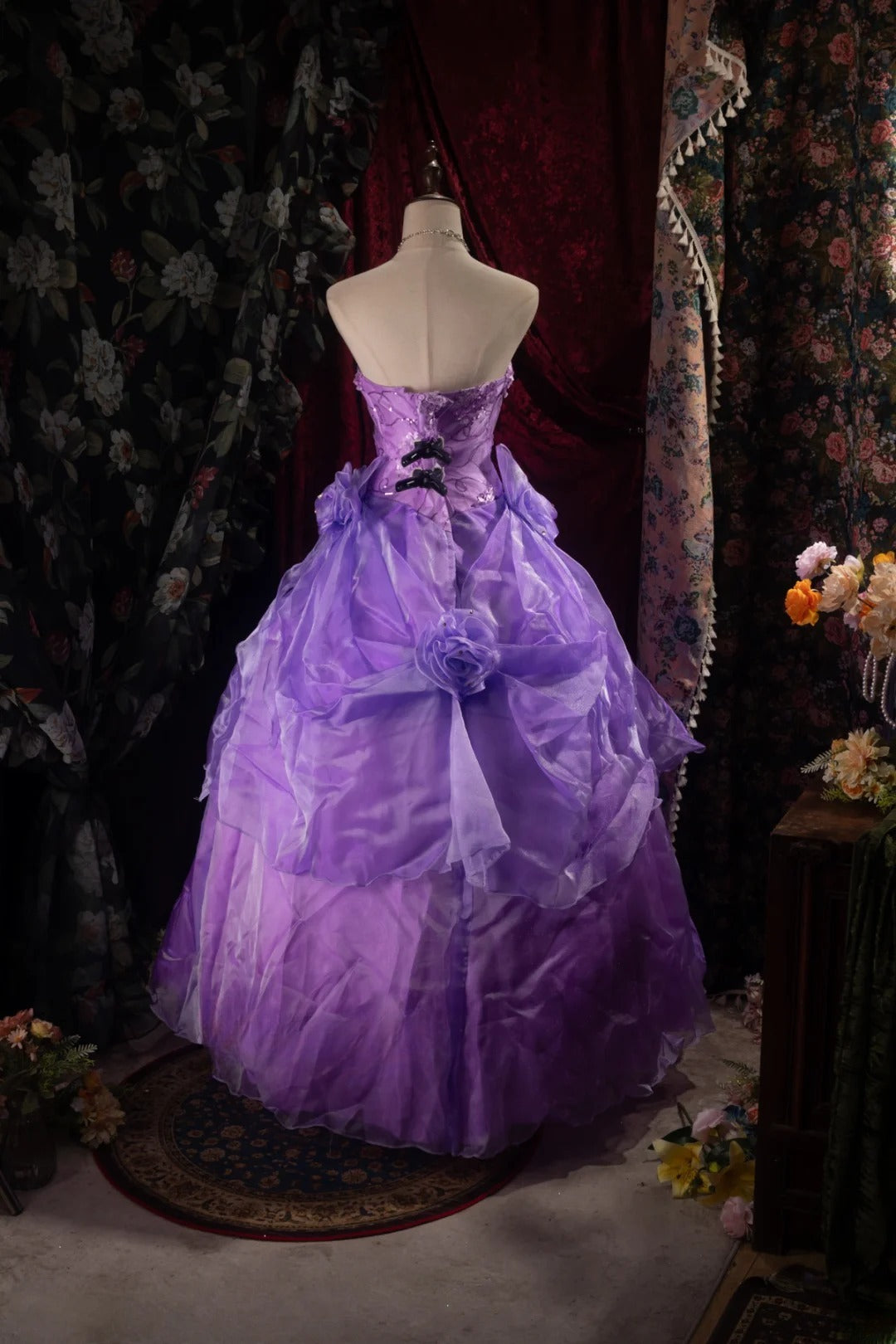 Dreamy Princess Ball Gown Formal Events Sweetheart Purple With Tiered Quince Dress Quinceanera Dresses Birthday Outfits RB8367
