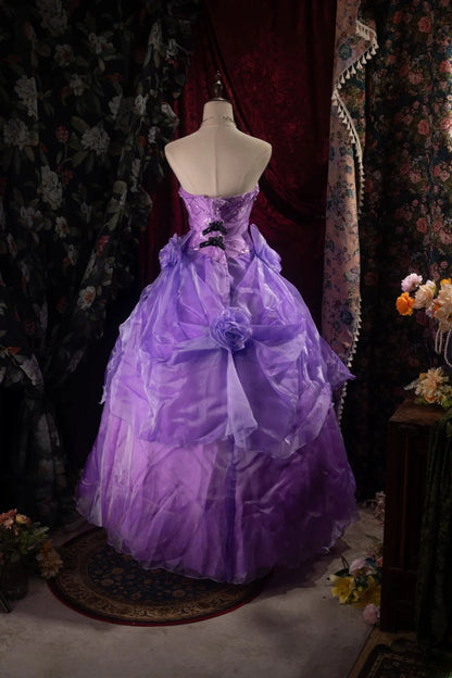 Dreamy Princess Ball Gown Formal Events Sweetheart Purple With Tiered Quince Dress Quinceanera Dresses Birthday Outfits RB8367