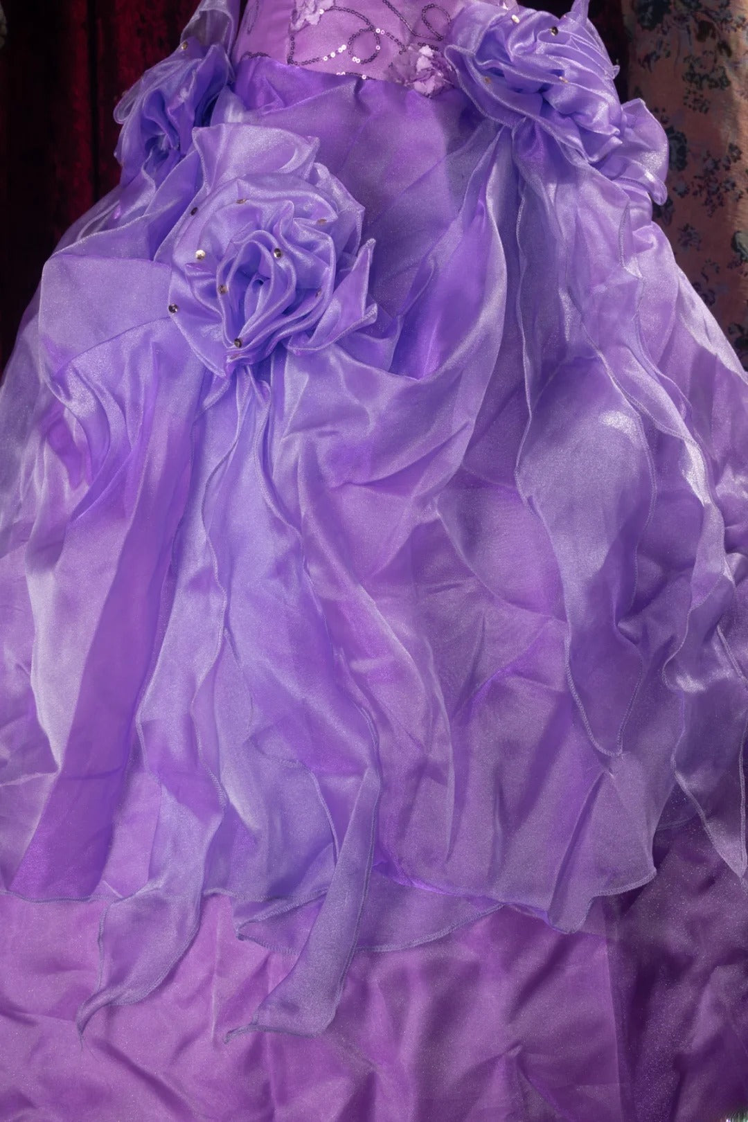 Dreamy Princess Ball Gown Formal Events Sweetheart Purple With Tiered Quince Dress Quinceanera Dresses Birthday Outfits RB8367