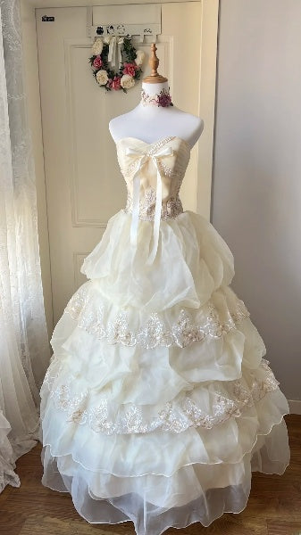 Elegant Sweet 16 Dress Long Sweetheart Yellow Ball Gown Sweet Sixteen Party Birthday Dresses RC0533