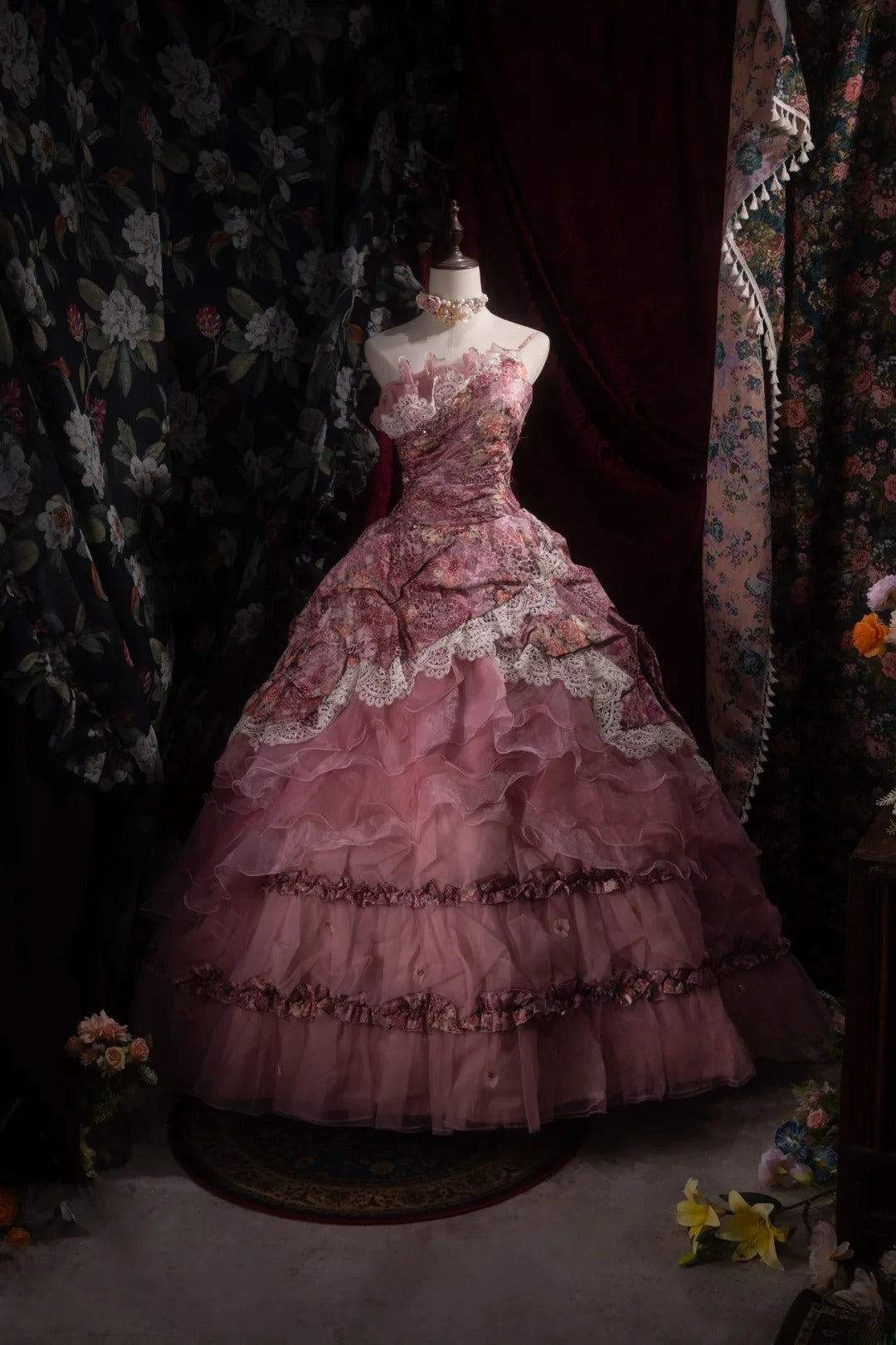 Dreamy Princess Ball Gown Formal Events One Shoulder Tulle With Tiered Lace Quince Dress Quinceanera Dresses Birthday Outfits RB8371