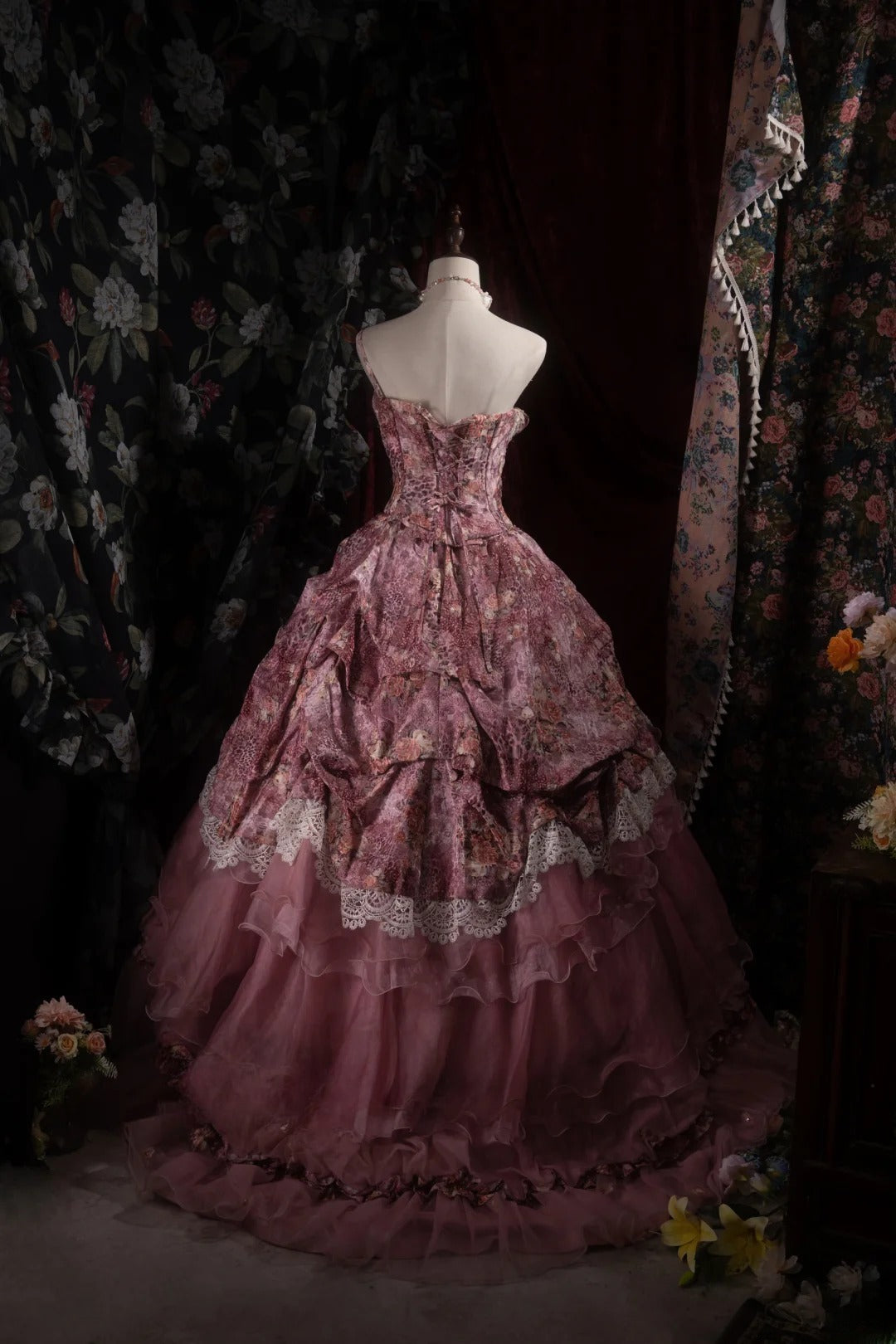 Dreamy Princess Ball Gown Formal Events One Shoulder Tulle With Tiered Lace Quince Dress Quinceanera Dresses Birthday Outfits RB8371