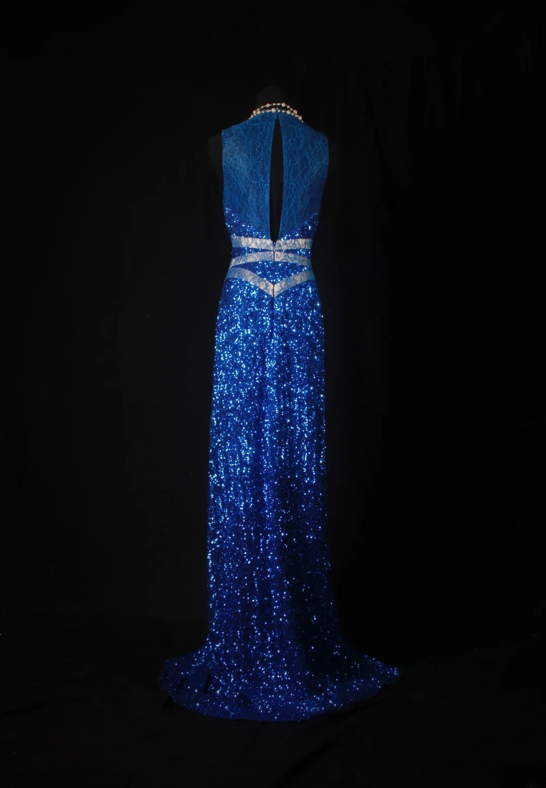 Sparkly Prom Dresses Aesthetic Sheath Royal Blue Sequin With Beads Inspo Impress Long Party Semi Formal Gown For Senior Teens High Schools AS178