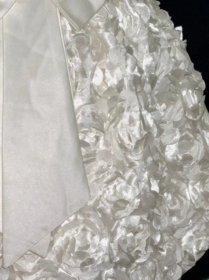 Vintage Ball Gown Strapless White 80s Matric Mini Graduation Flowers Hoco Dresses Short Senior Birthday Homecoming Outfits RB3612