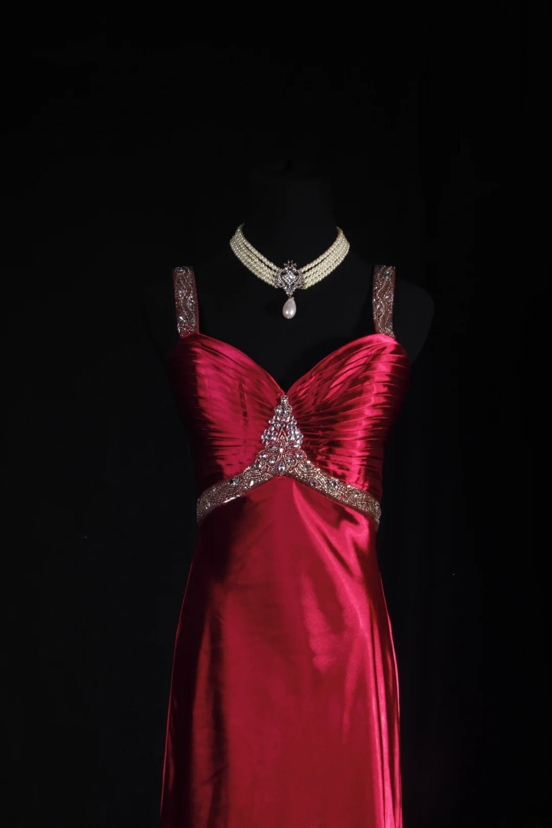 Vintage Prom Dresses Inspiration Mermaid Red Satin Semi Formal 90s Prom Dresses For Teens High Schools AS183