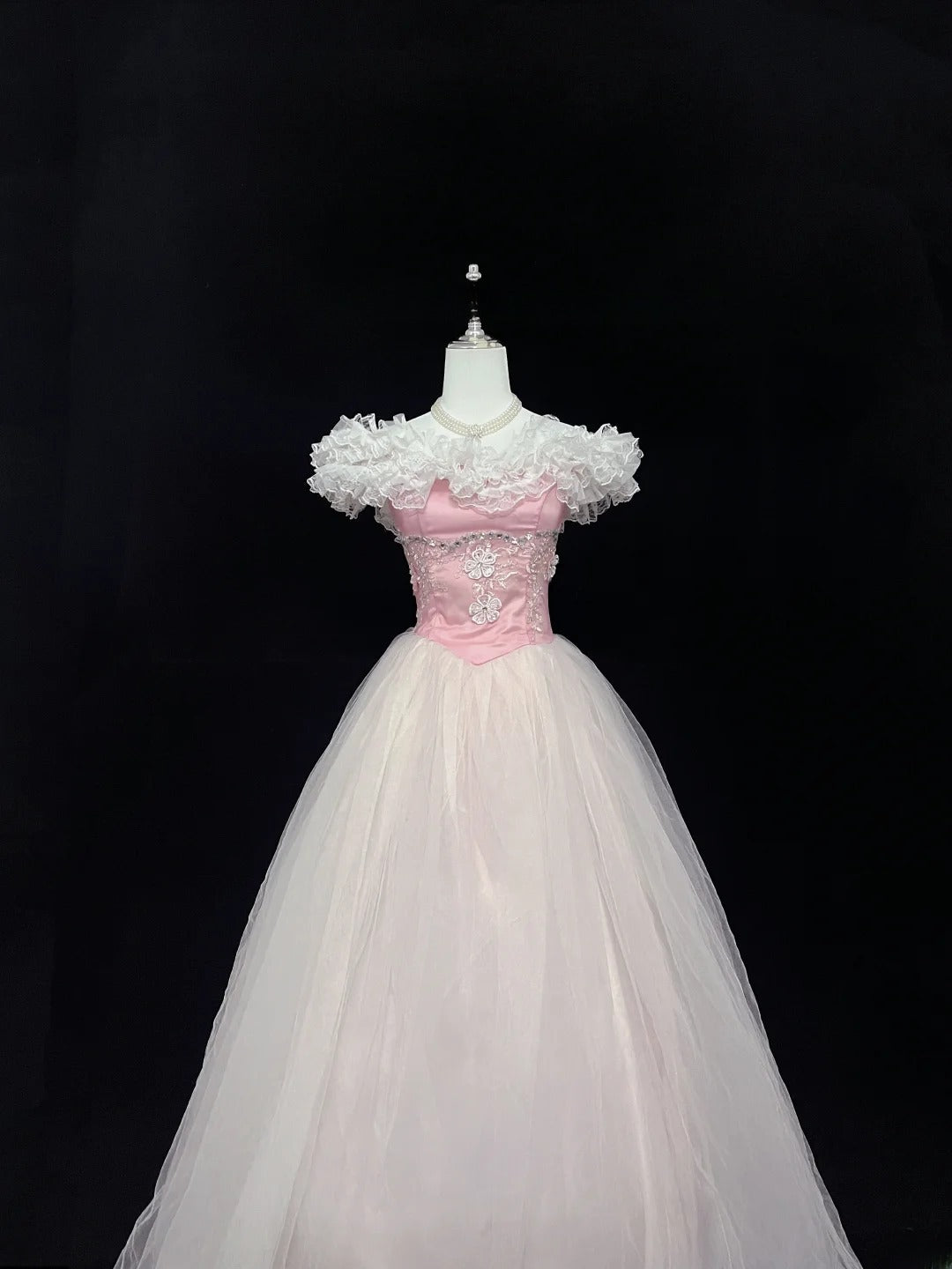 Beautiful Ball Gown Off The Shoulder Pink Tulle With Appliqued Beading Prom Dress Formal Outfits Party Dresses RB7586