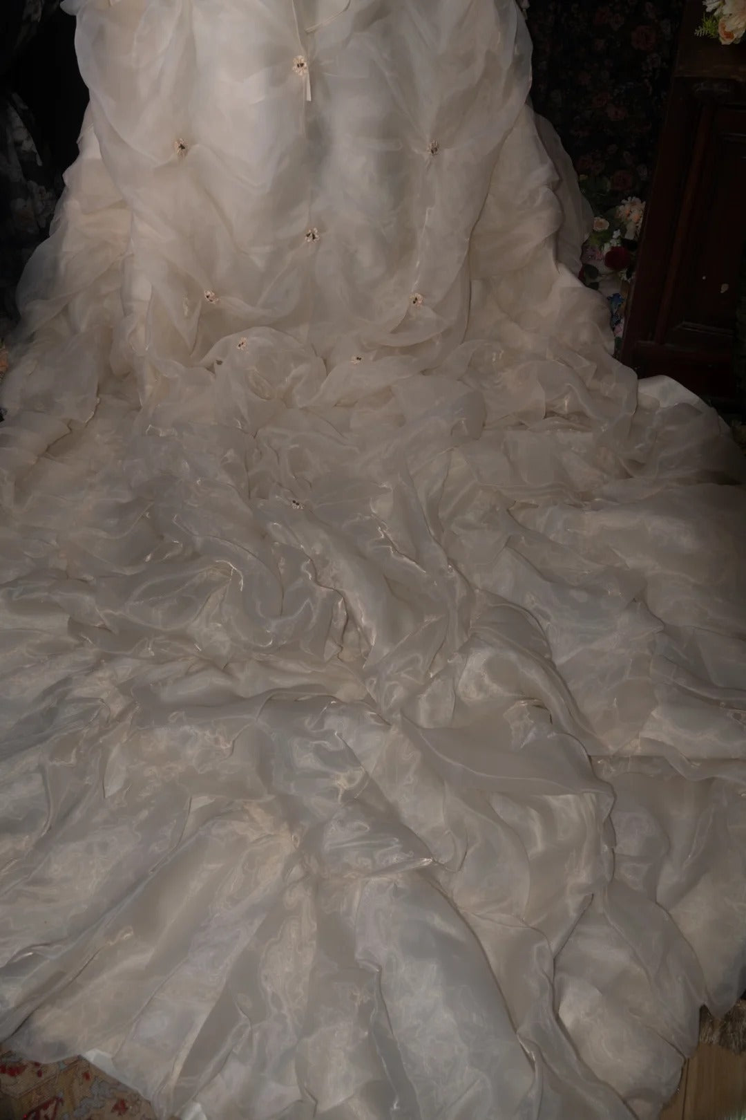 Dreamy Princess Ball Gown Formal Events Strapless Ivory With Tiered Quince Dress Quinceanera Dresses Birthday Outfits RB8384
