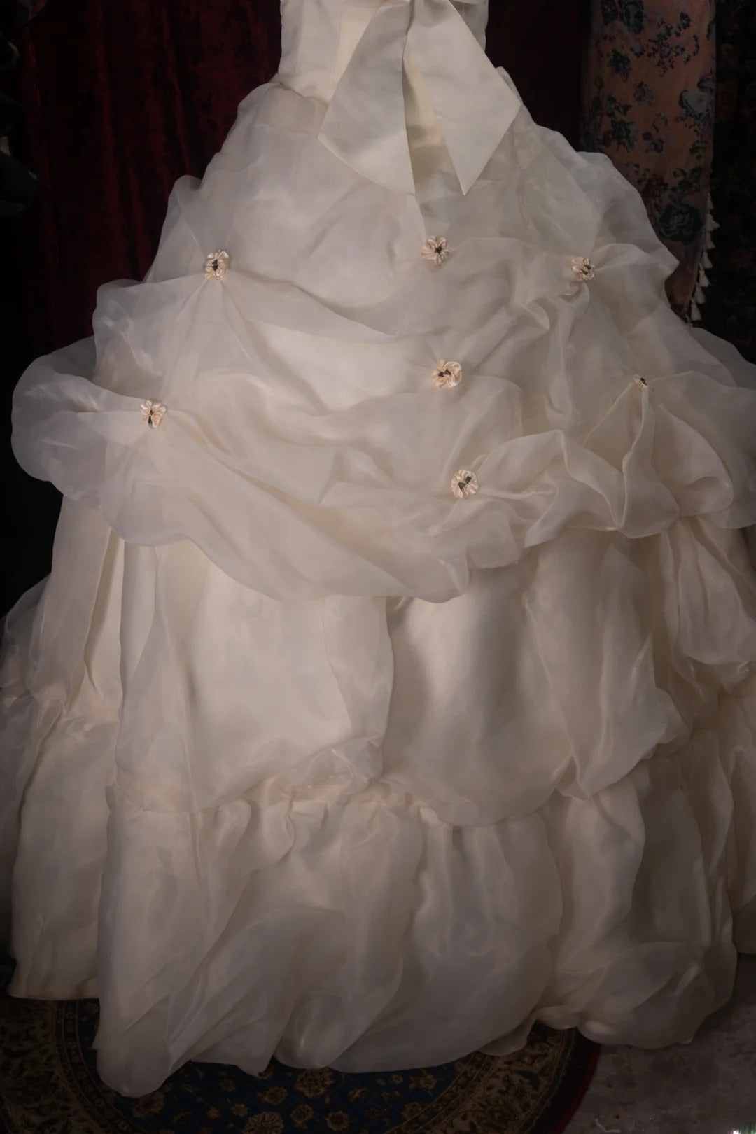 Dreamy Princess Ball Gown Formal Events Strapless Ivory With Tiered Quince Dress Quinceanera Dresses Birthday Outfits RB8384