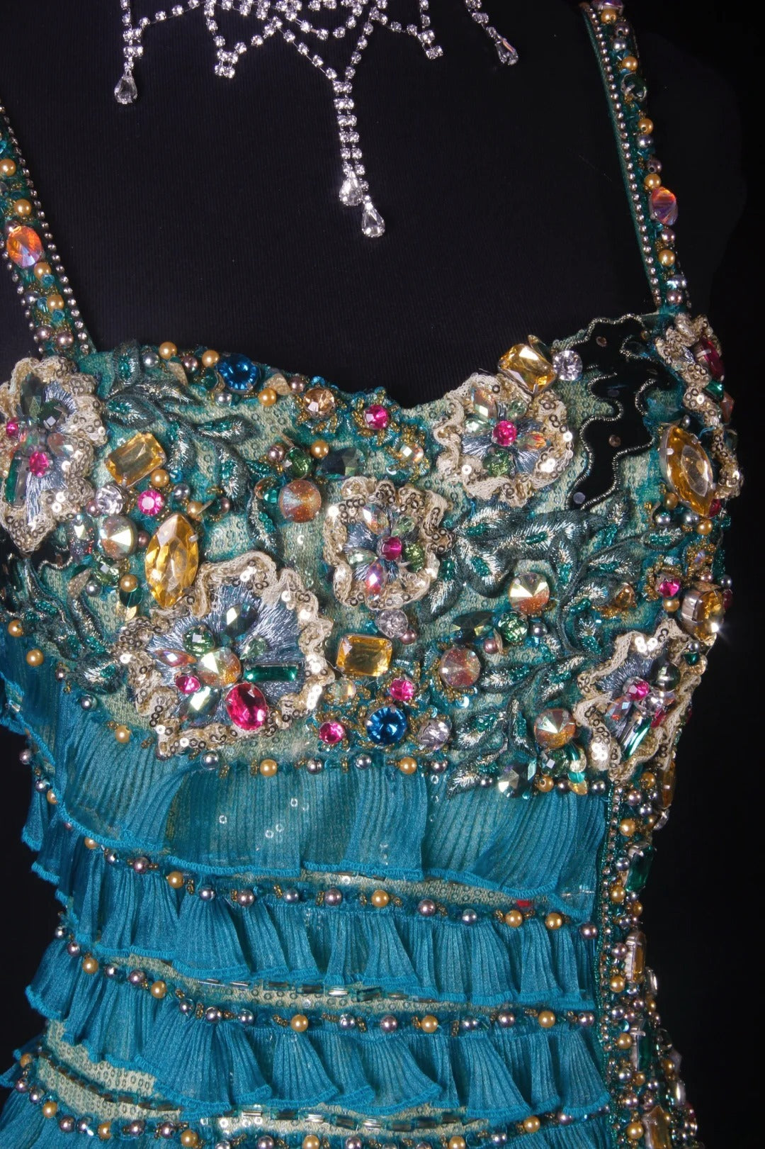 Vintage 60s Mermaid Spaghetti Straps Blue Tulle With Beads Long Formal Fancy Prom Dresses Night Outfits Party Gowns AS192