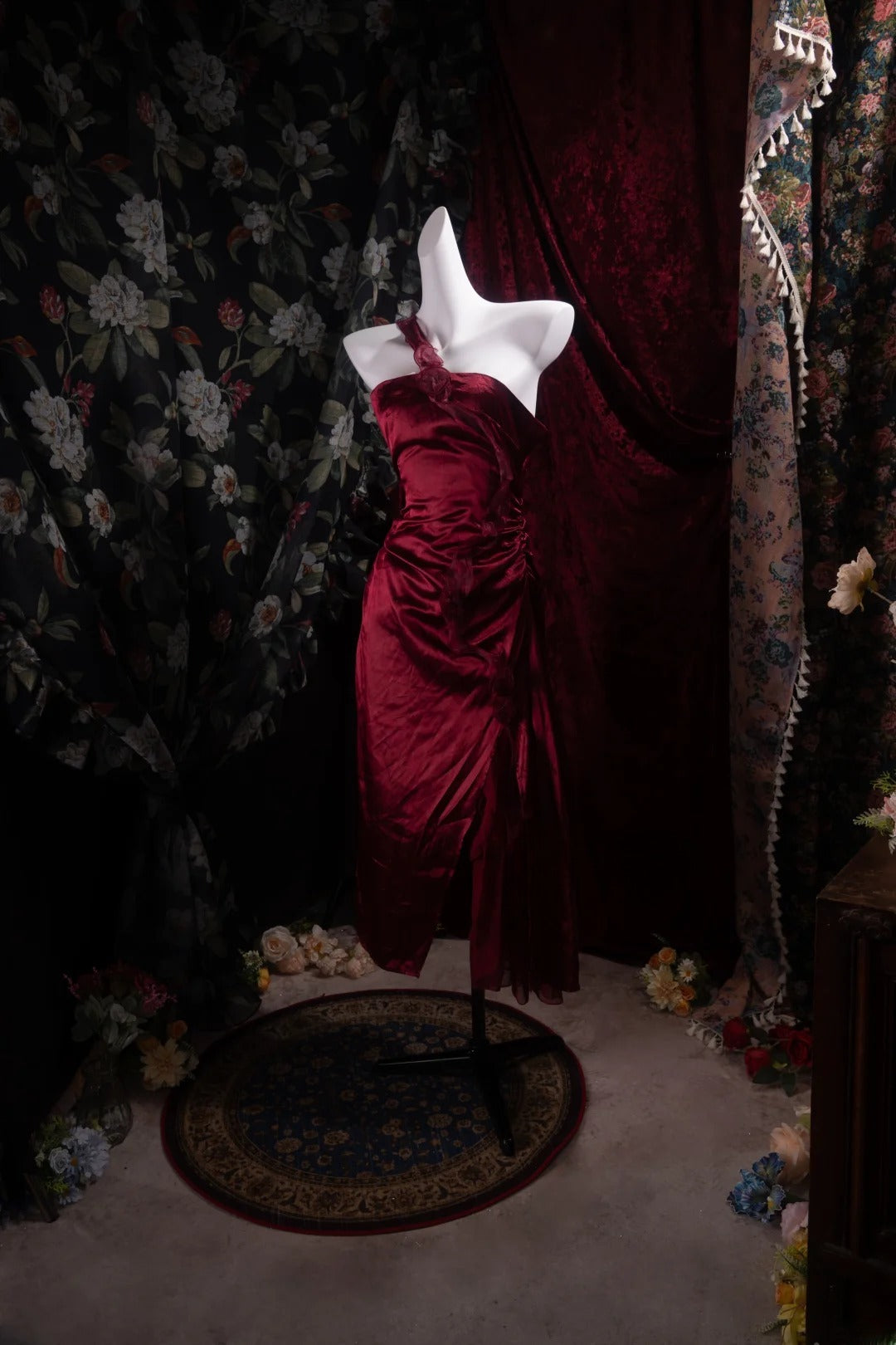 Vintage Sheath One Shoulder Burgundy With Pleated School Dances Prom Dresses 8th Grade Formal Outfits RB8470