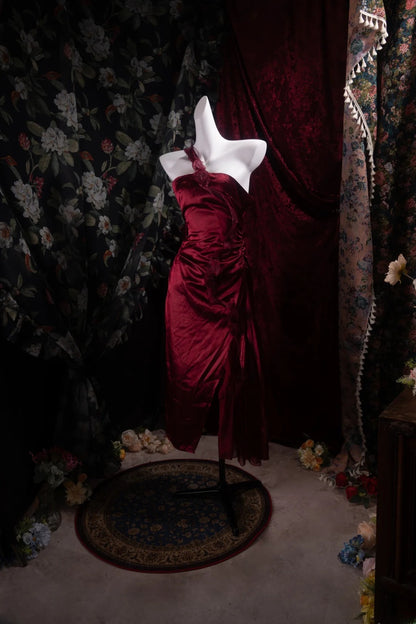 Vintage Sheath One Shoulder Burgundy With Pleated School Dances Prom Dresses 8th Grade Formal Outfits RB8470