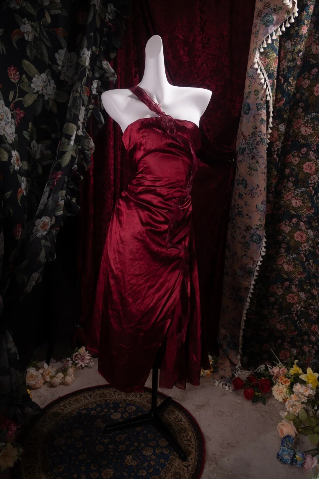 Vintage Sheath One Shoulder Burgundy With Pleated School Dances Prom Dresses 8th Grade Formal Outfits RB8470