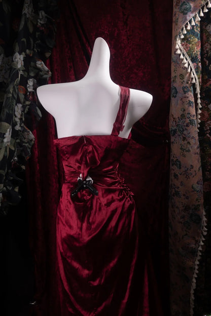 Vintage Sheath One Shoulder Burgundy With Pleated School Dances Prom Dresses 8th Grade Formal Outfits RB8470