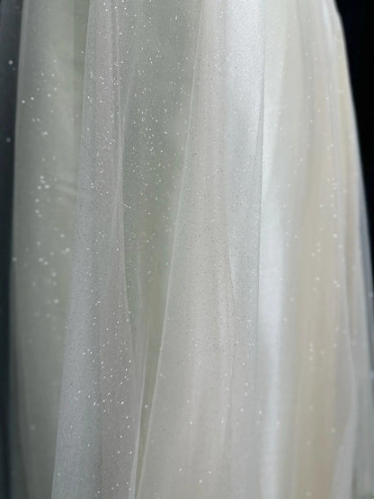 Chic Prom Dresses A line Sweetheart Light Yellow Tulle Sleeveless Long Formal Outfits RB6000