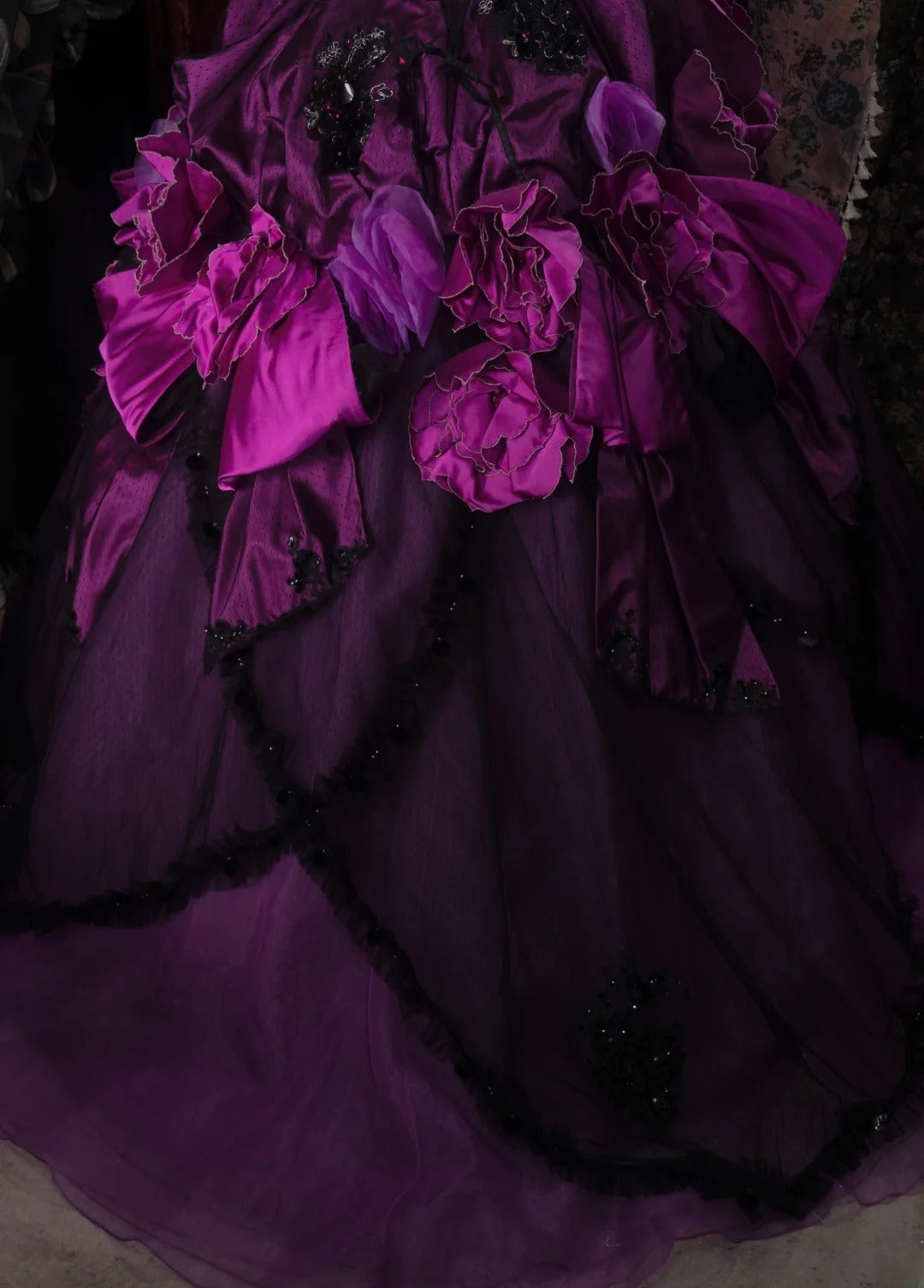 Dreamy Princess Ball Gown Formal Events Sweetheart Purple With Flowers Quince Dress Quinceanera Dresses Birthday Outfits RB8472